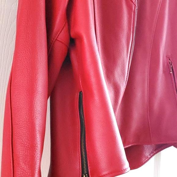 XXL Leather Jacket (Red) - Picture 3 of 4
